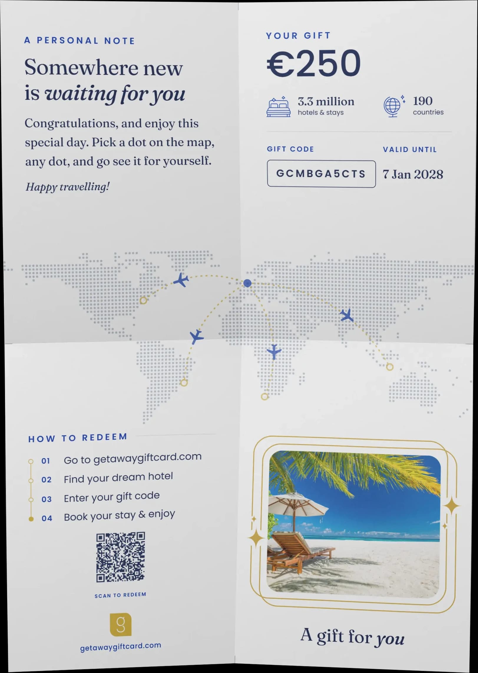 Printable PDF gift card — ready to print at home